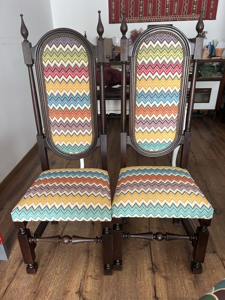 Conjunto de 6 cadeiras e mesa de refeicao