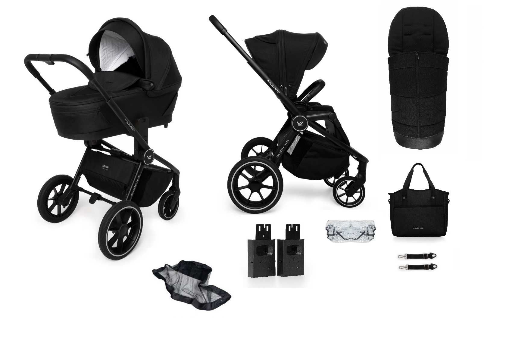 MUUVO QUICK 4.0 2w1 wózek spacerowy +gondola PROMOCJA ,opcja 3w1