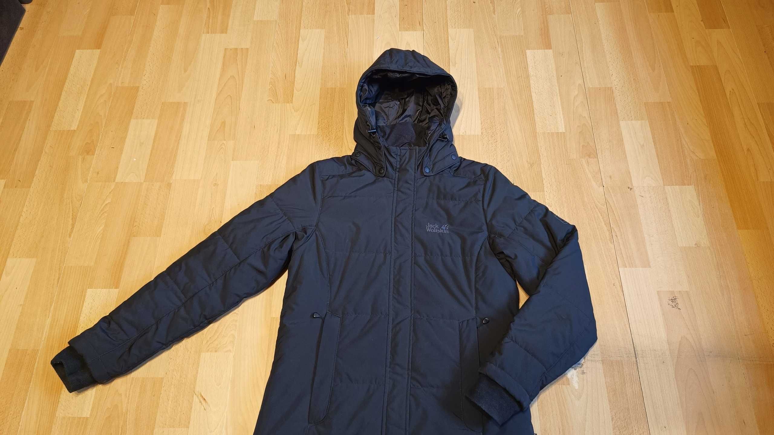 Zimowa damska długa kurtka JACK WOLFSKIN STORMLOCK ACTIVE r.S idealna