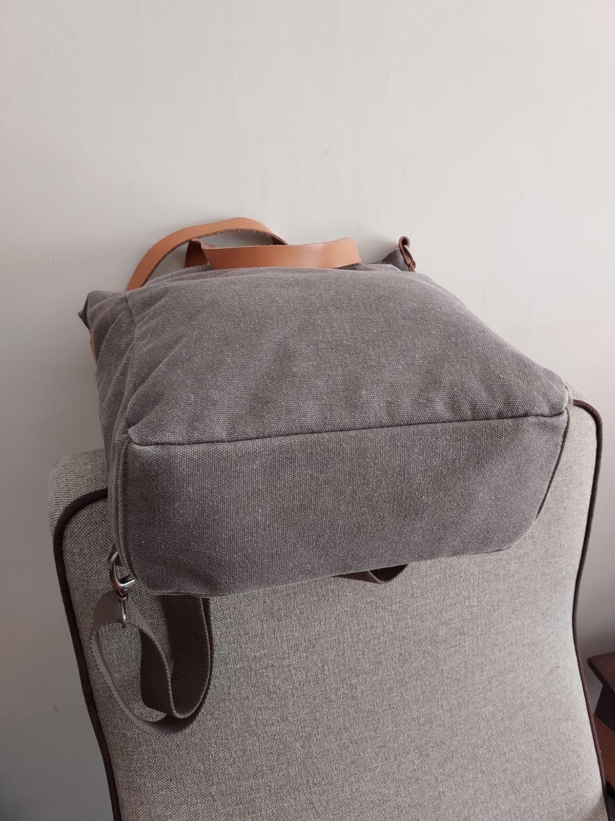 Torebka z funkcją plecaka szara Pragma Style