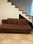 Sofa rozkładana   brązowa