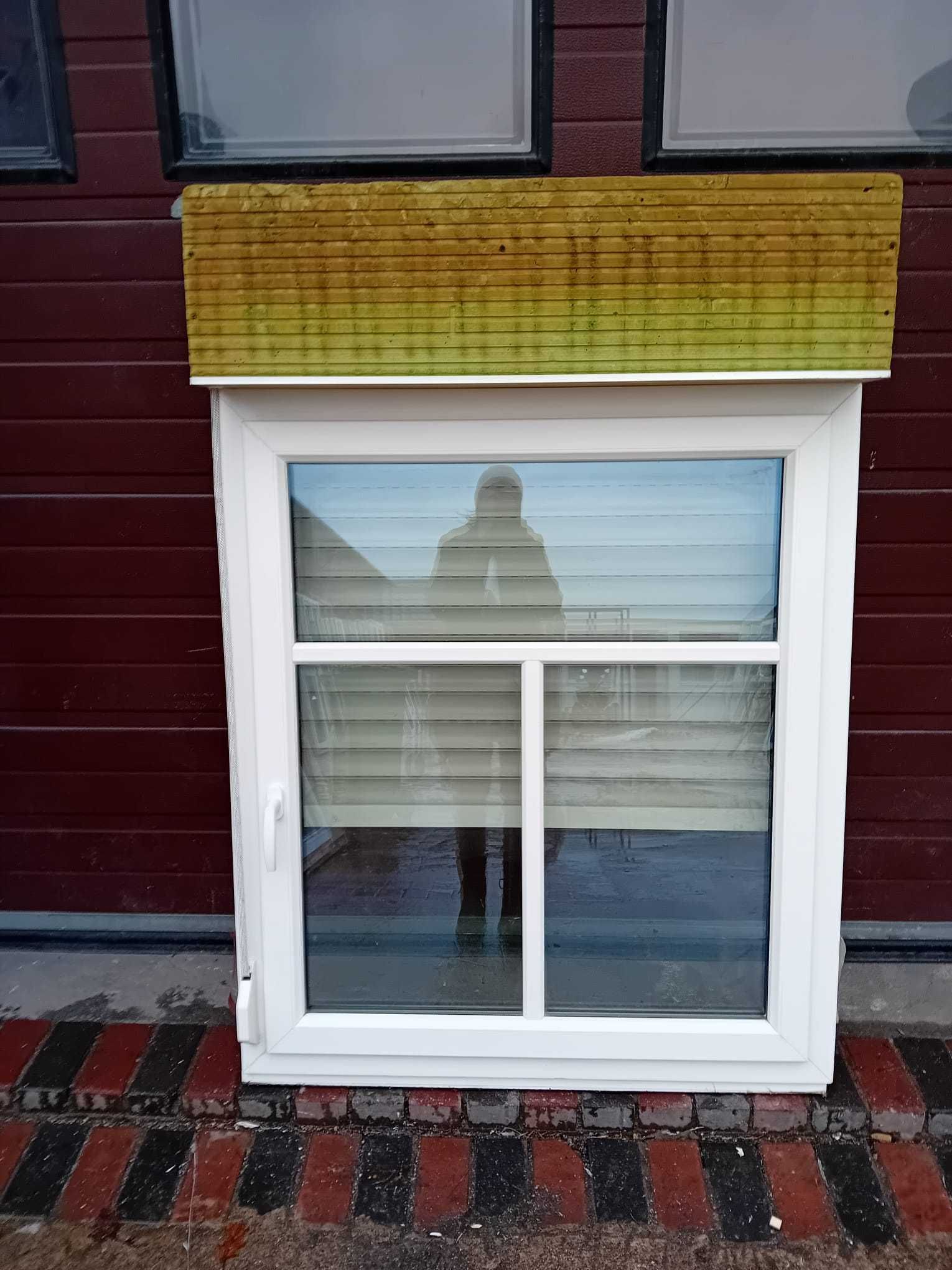 Nowe Okno z roletą zewnętrzną i moskitierą 110x156/159 pcv DOWÓZ KRAJ