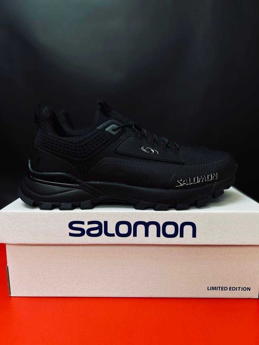 мужские термокроссовки salomon black  WaterProof +10° -21°