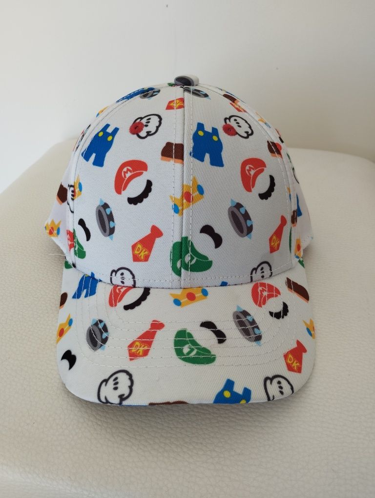 Czapka z daszkiem dziecięca Super Mario, BioWorld, biała, nowa, oryg.