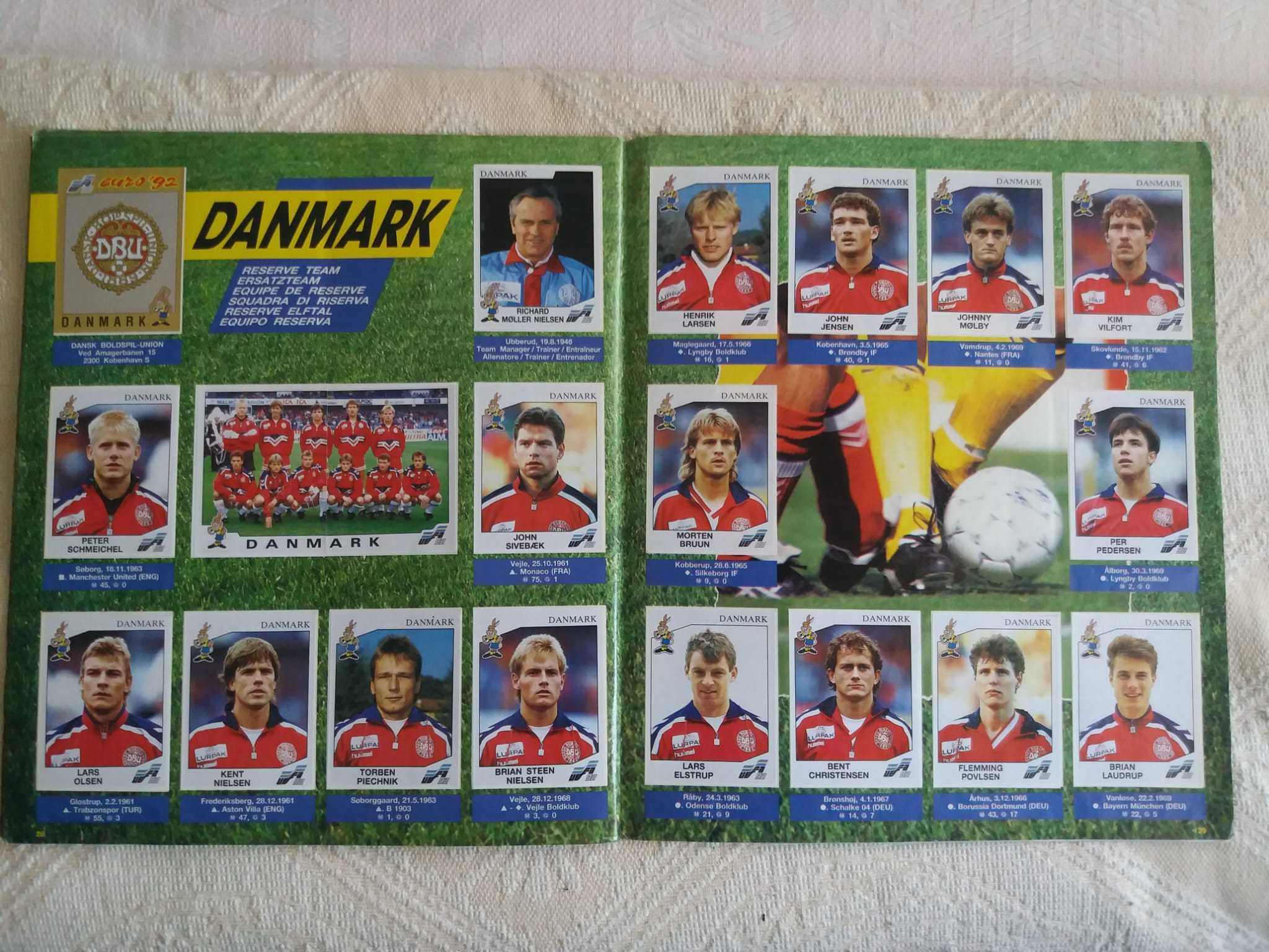 Caderneta Completa Futebol Europeu 1992 (Panini)