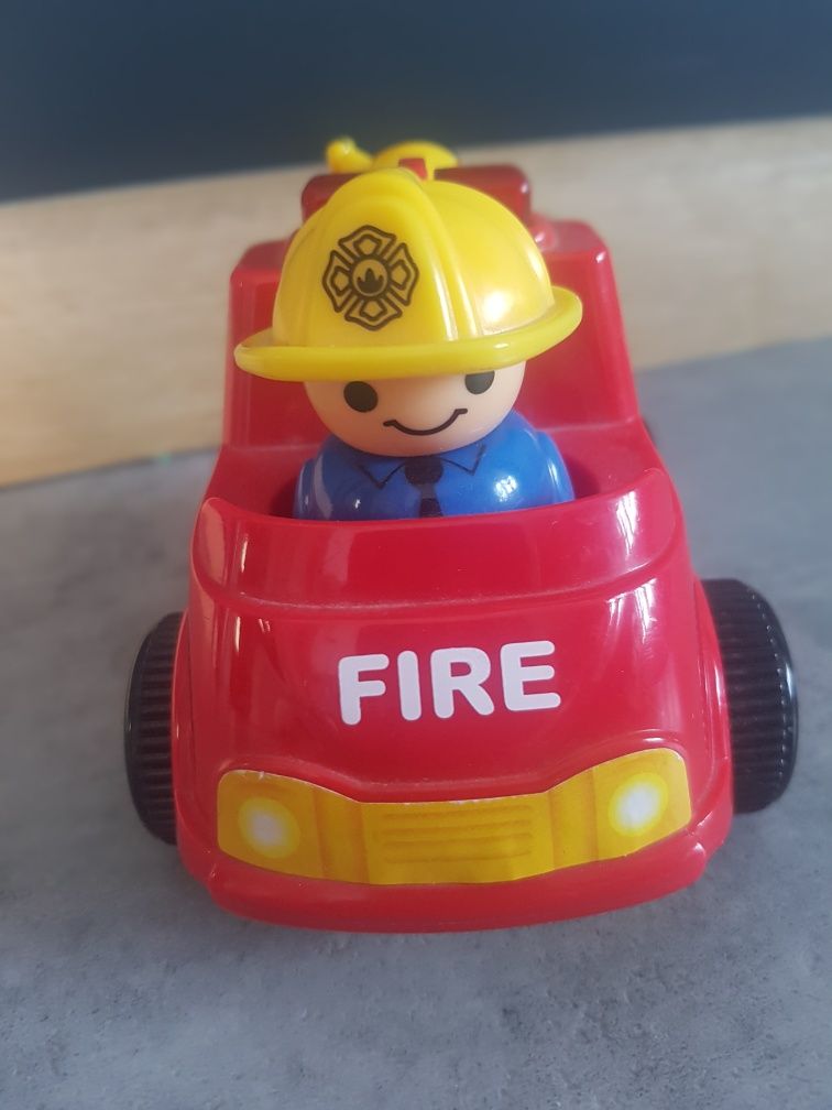 Wóz strażacki na baterie interaktywny auto bezpieczna zabawka