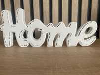 Drewniany dekor- napis Home