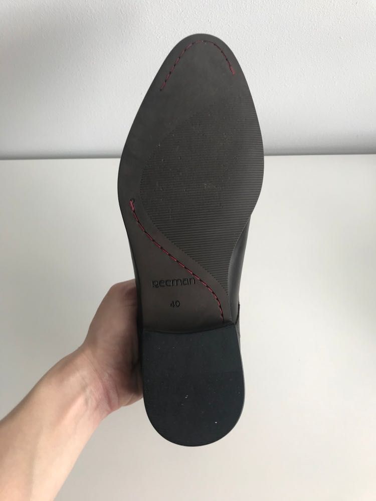 Buty męskie skórzane półbuty brązowe Recman model A045 rozmiar 40