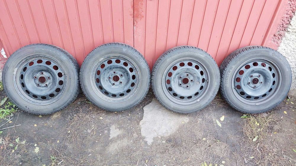 Koła zimowe 16" 205/55. Felgi 5x112, 57,1 mm. Opony Continental