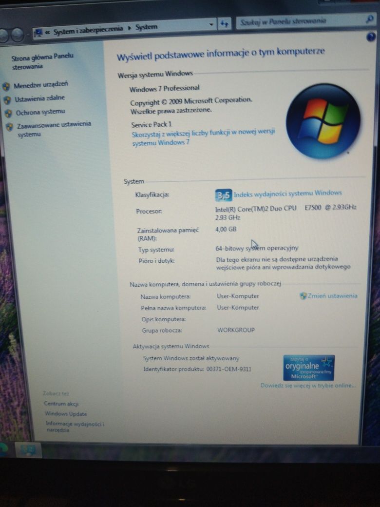 Komputer Dell optiplex 380 windows 7+monitor