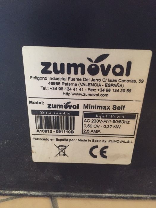 соковыжималка Zumoval Minimax Self