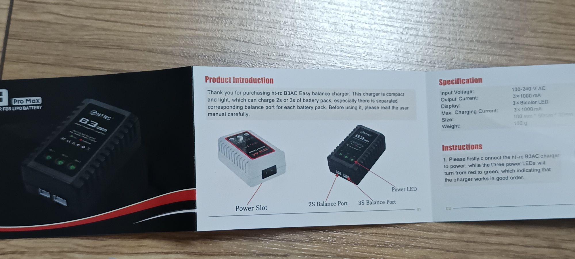 ładowarka HTRC B3 AC Compact Balance Charger,  ładowarka do dronów