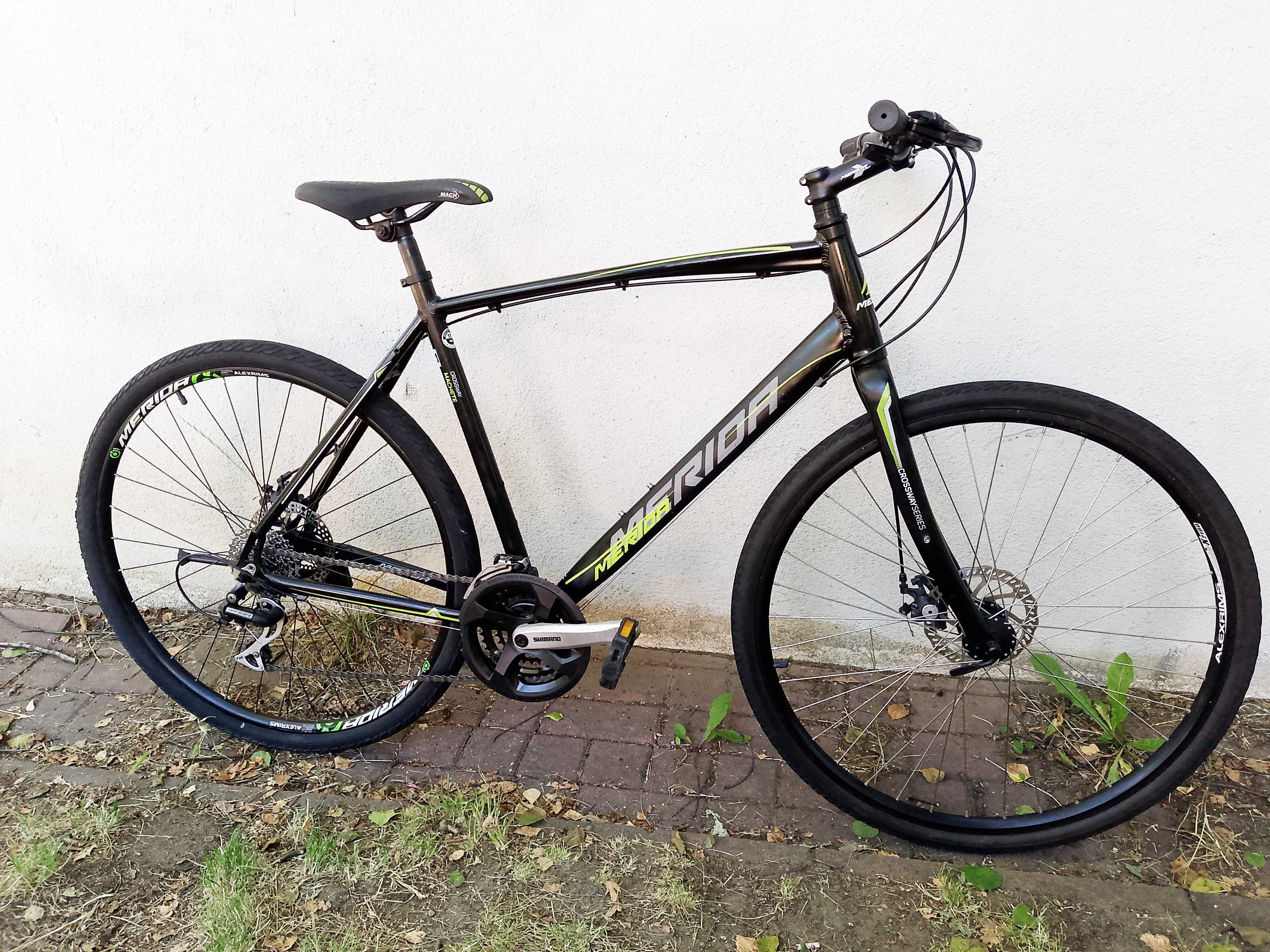 Rower trekkingowy 28c Merida, shimano acera, tarcze,13 kg, po sewisie