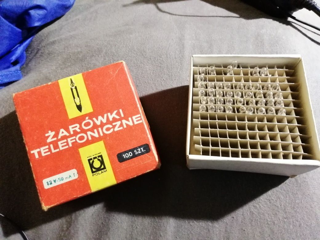 Stare żarówki telefoniczne 12v 50mA T 5,5 POLAM żarówka kontrolka PRL