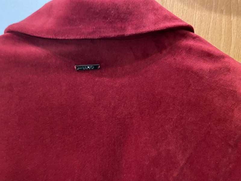 Blazer veludo vermelho cereja