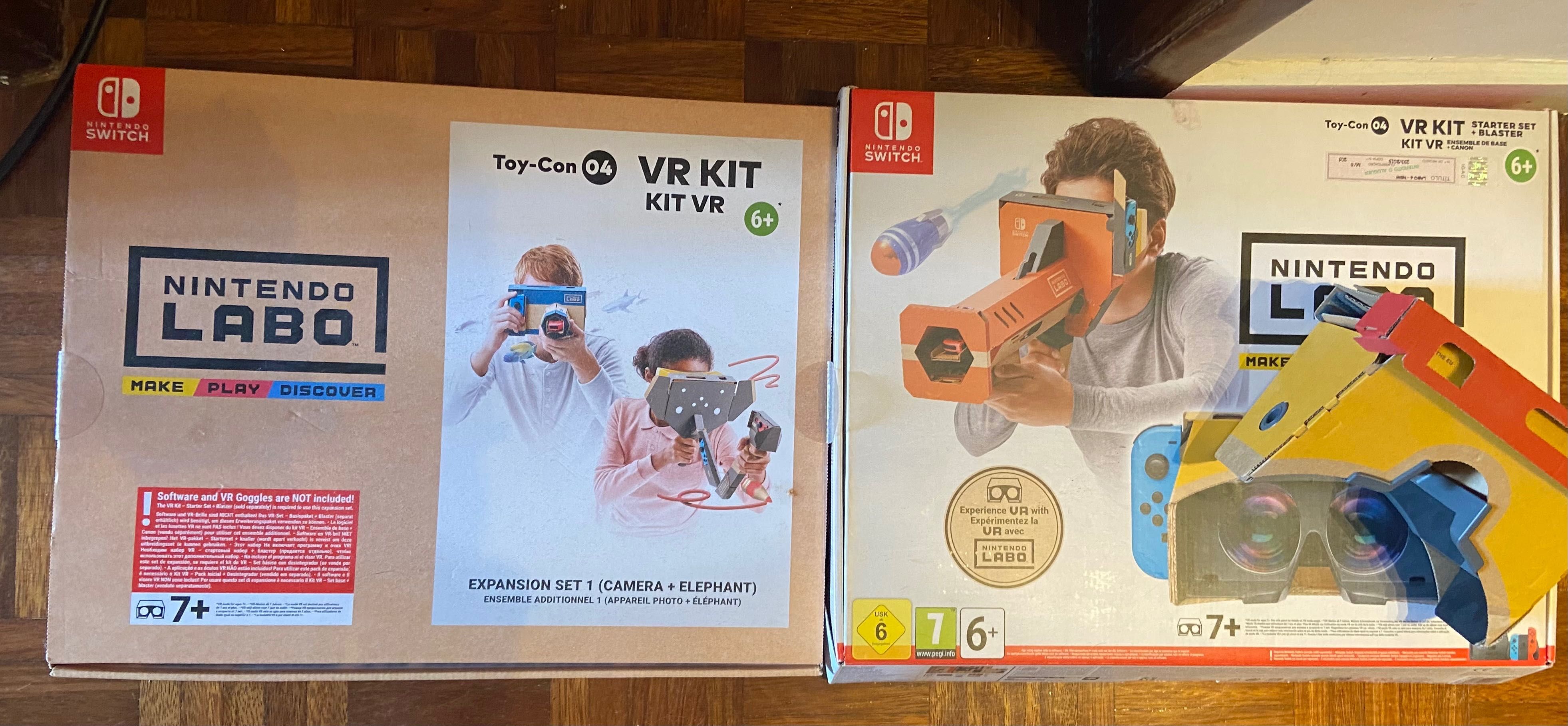 VR óculos e 2 kits VR para Wii