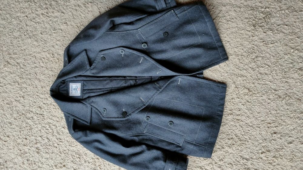 Climber -двубортный зимний шерстяной бушлат куртка пальто мужское б