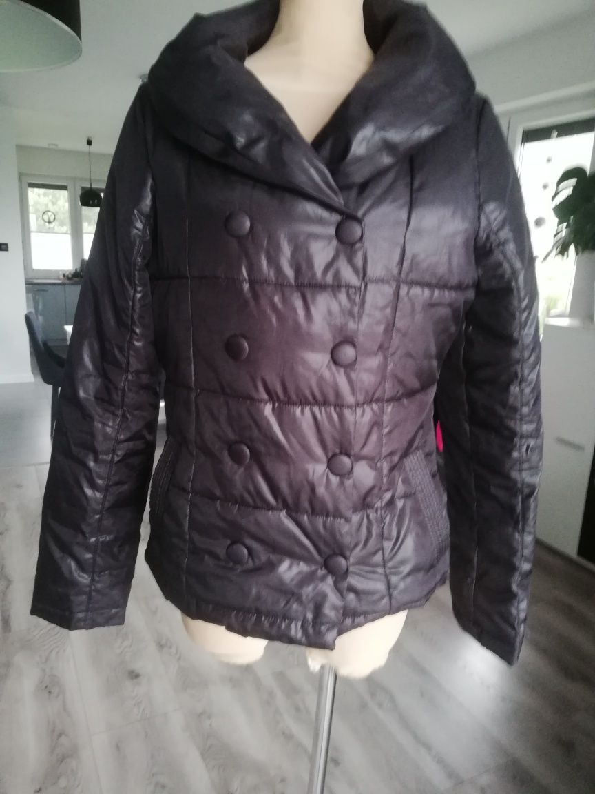 R. L czarna kurtka ciepła Diverse zimowa lub jesienna