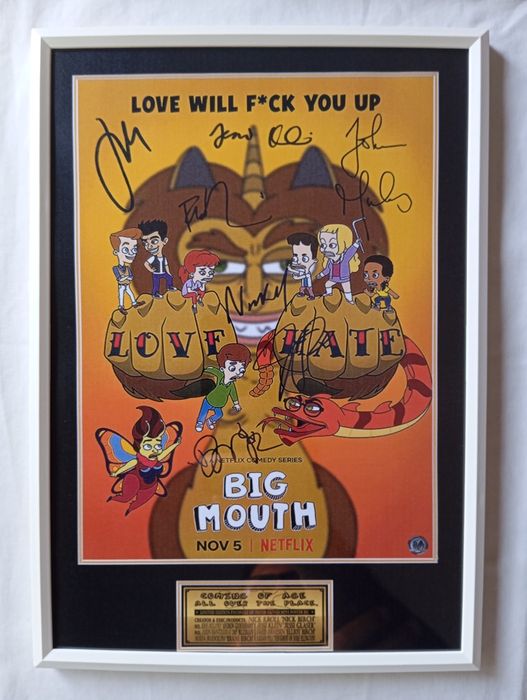 Moldura Filme Big Mouth com Autógrafos (A4)
