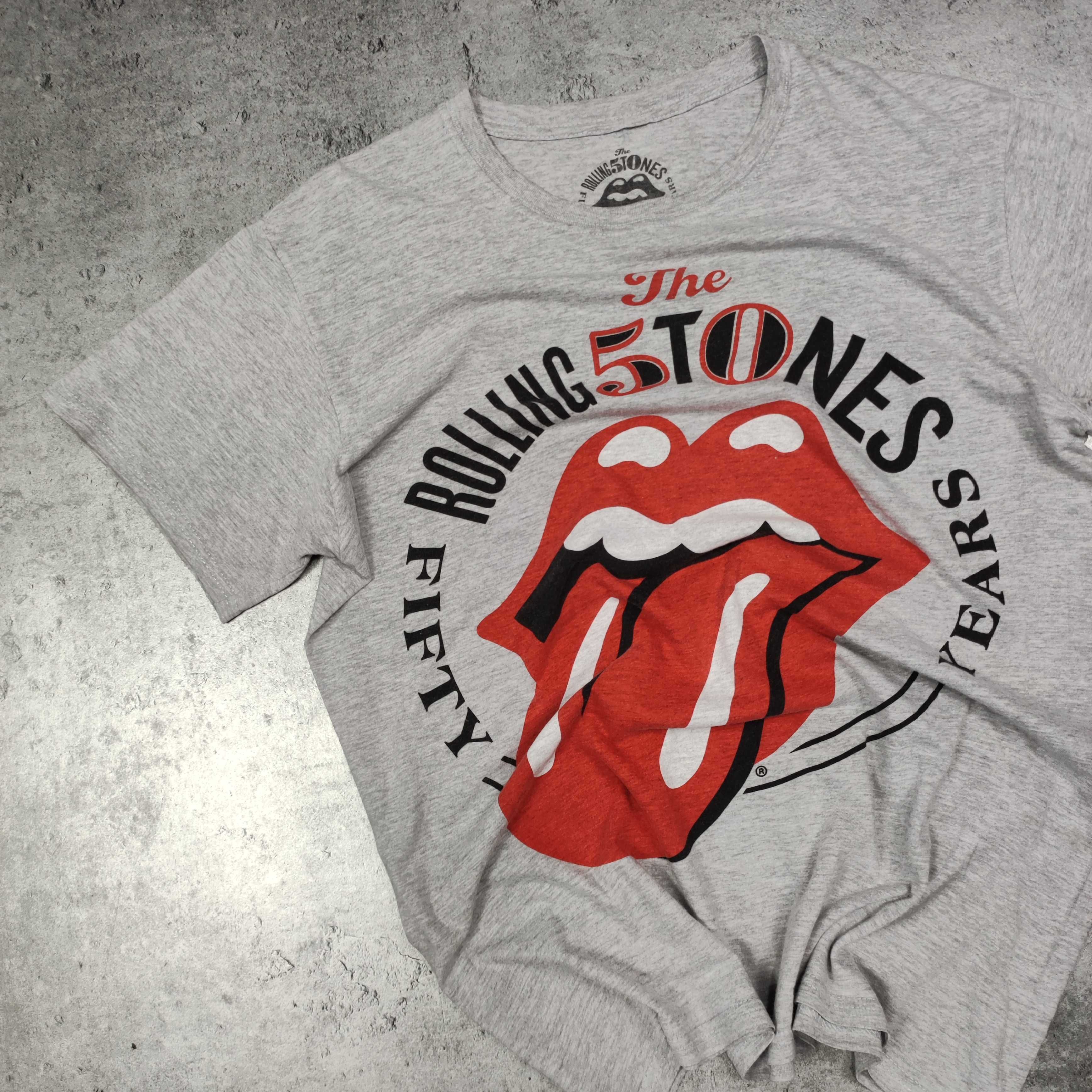 MĘSKA Retro Vintage Oficjalna Koszulka 50lecie The Rolling Stones