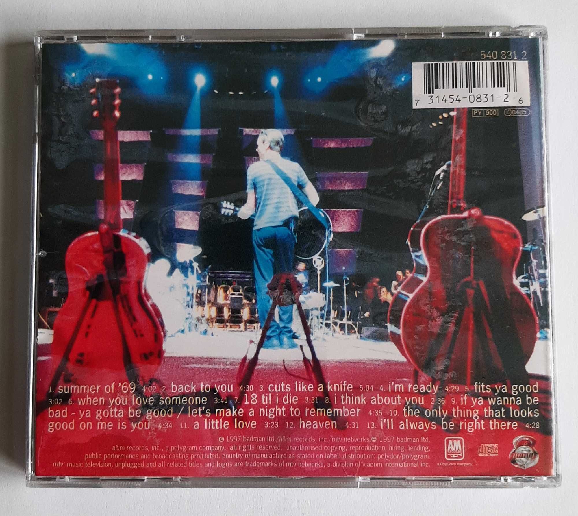 Bryan Adams Unplugged CD 13 piosenek