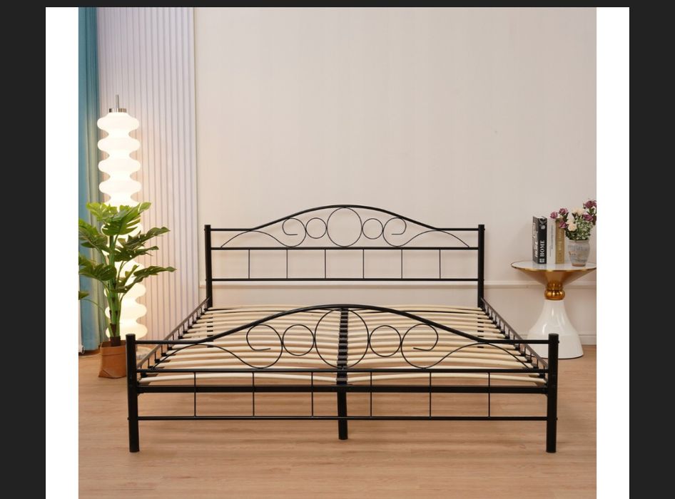 Łóżko metalowe ze stelażem  120 x 200