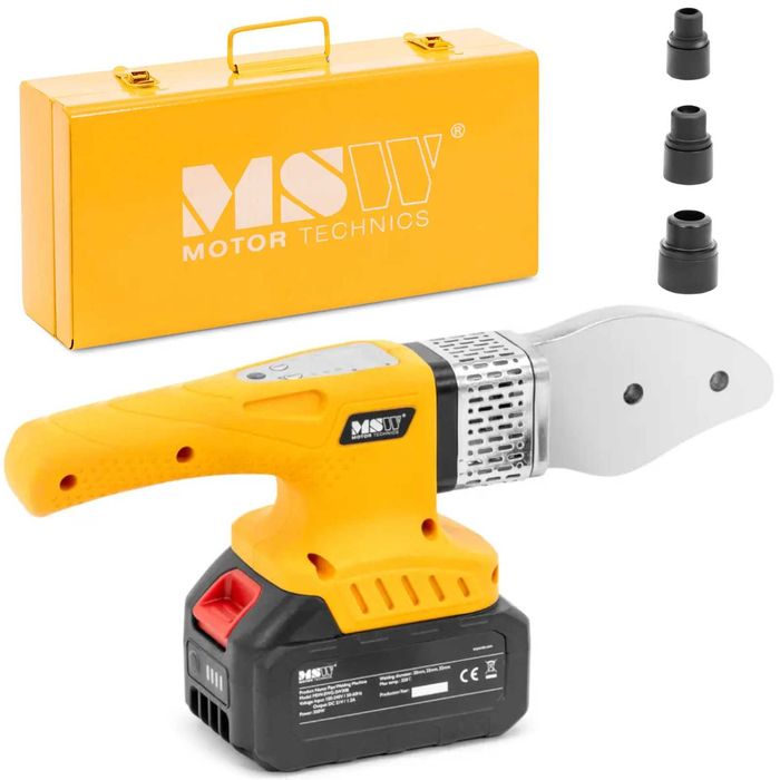 Zgrzewarka akumulatorowa 20-32 mm 350 W 300°C – kompletny zestaw