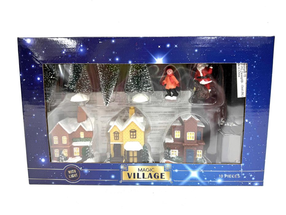Magic Village 10 szt LED Domki Miasteczko Boże Narodzenie