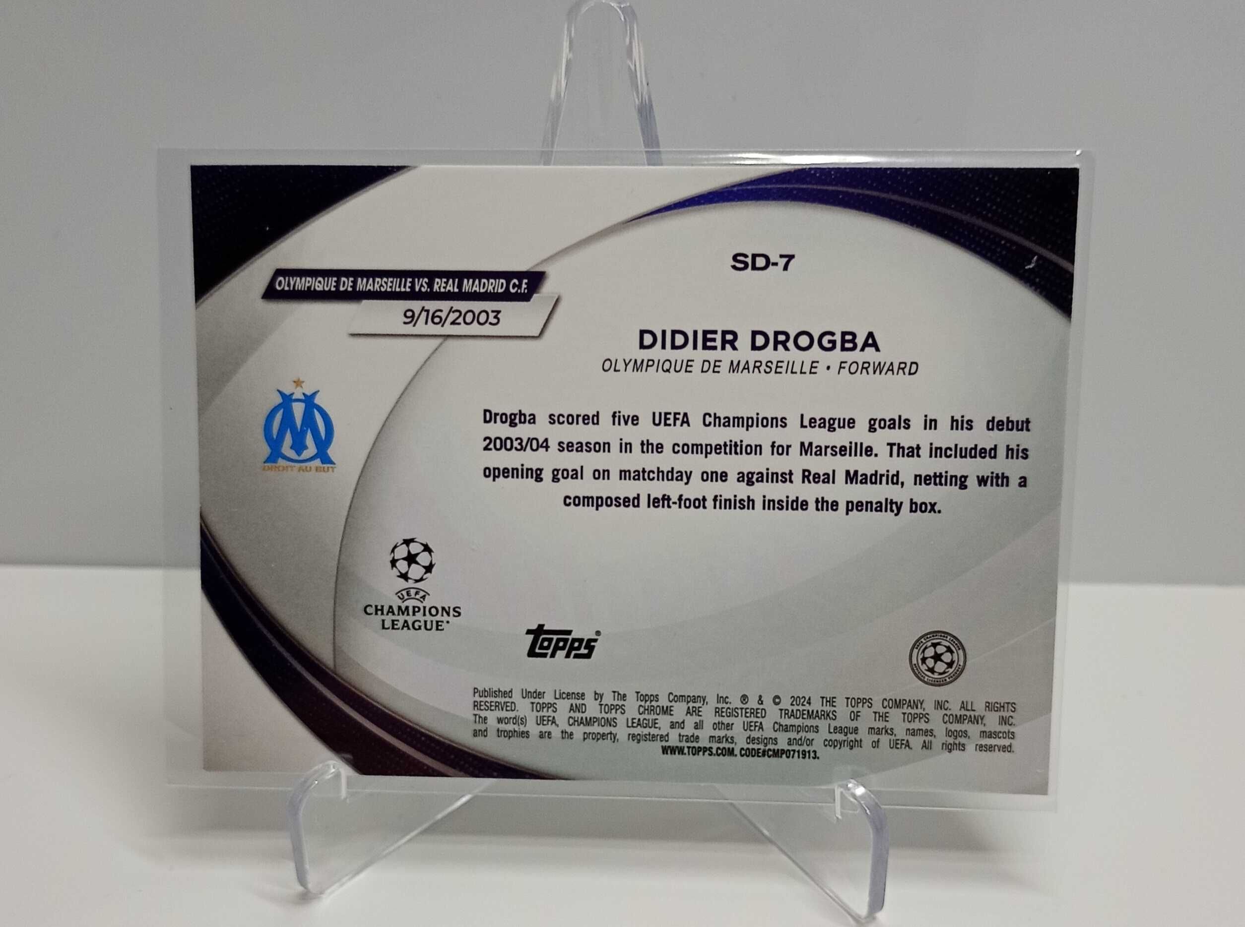 Didier Drogba Olympique Marsylia Starball Debut Topps Chrome 2023/2024