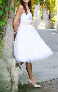 Suknia ślubna krótka rozmiar S tiulowao