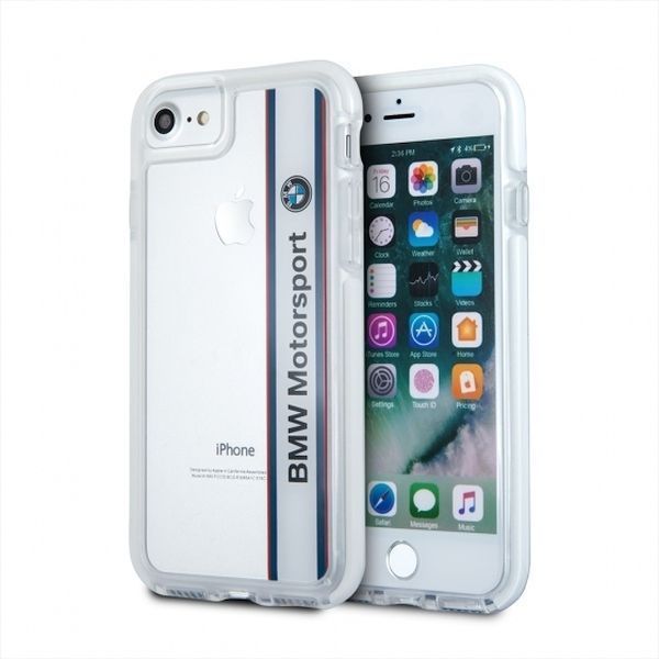 Etui Hardcase Bmw Bmhcp7Spvwh Iphone 7 Transparent White Shockproof