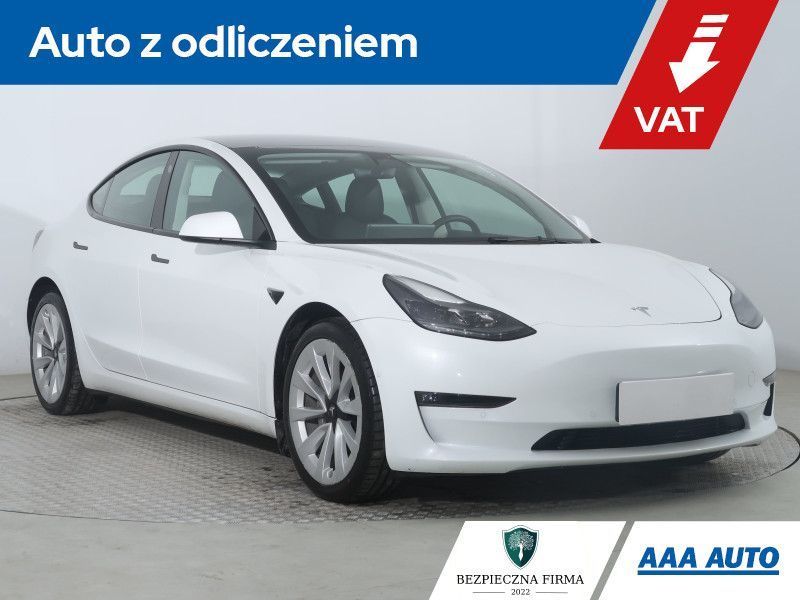 Tesla Model 3 Long Range 4WD 74kWh, SoH 93%, Automat, VAT 23%, Skóra, Navi,
