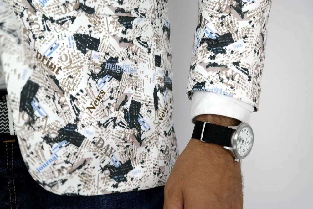 GIOVANNI PERA Marynarka męska D202 napisy książka GAZETA 48 S