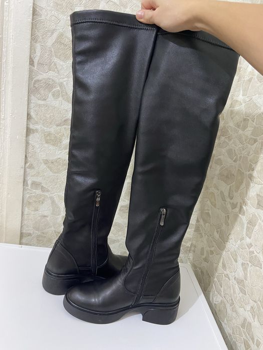 Ботфорти шкіряні