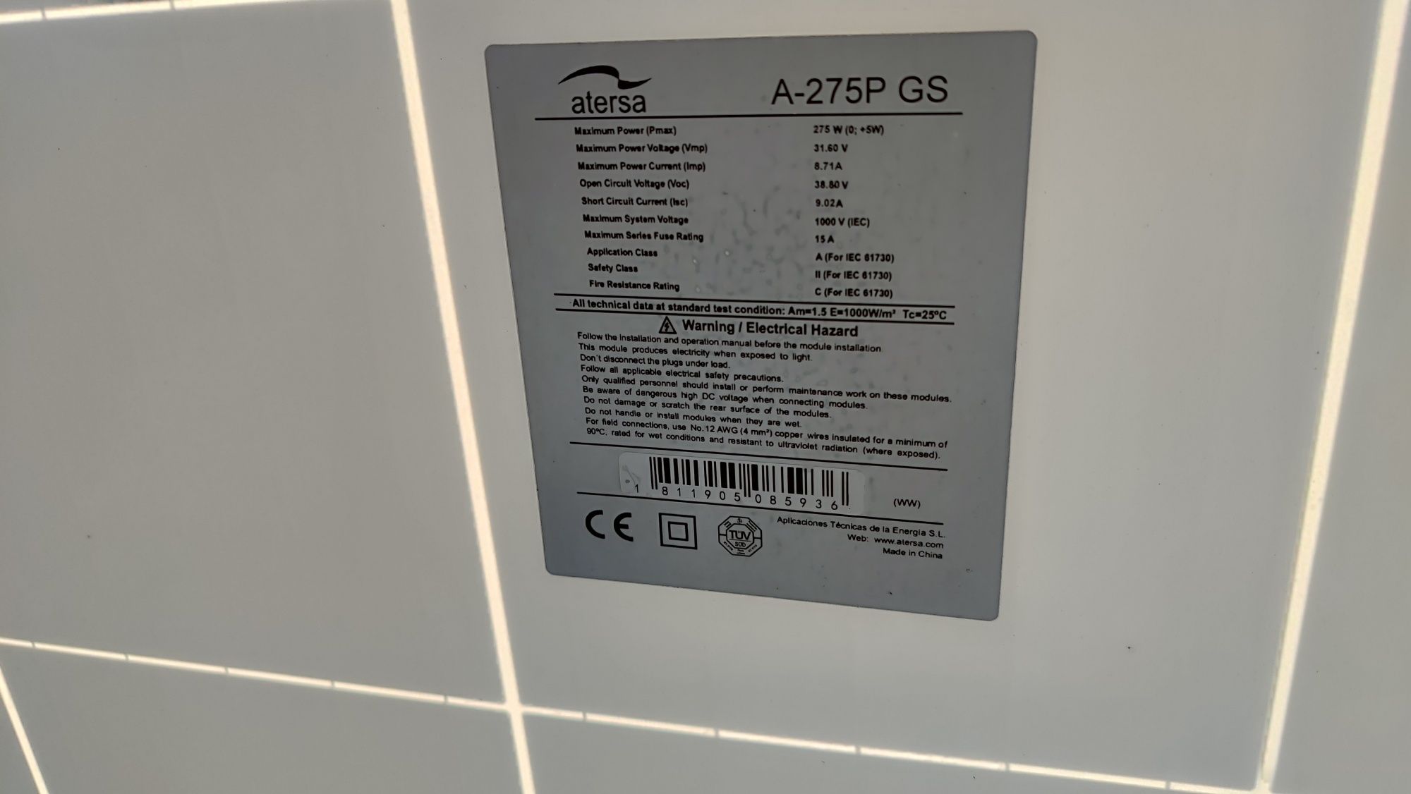 Painéis solares 550W + estrutura
