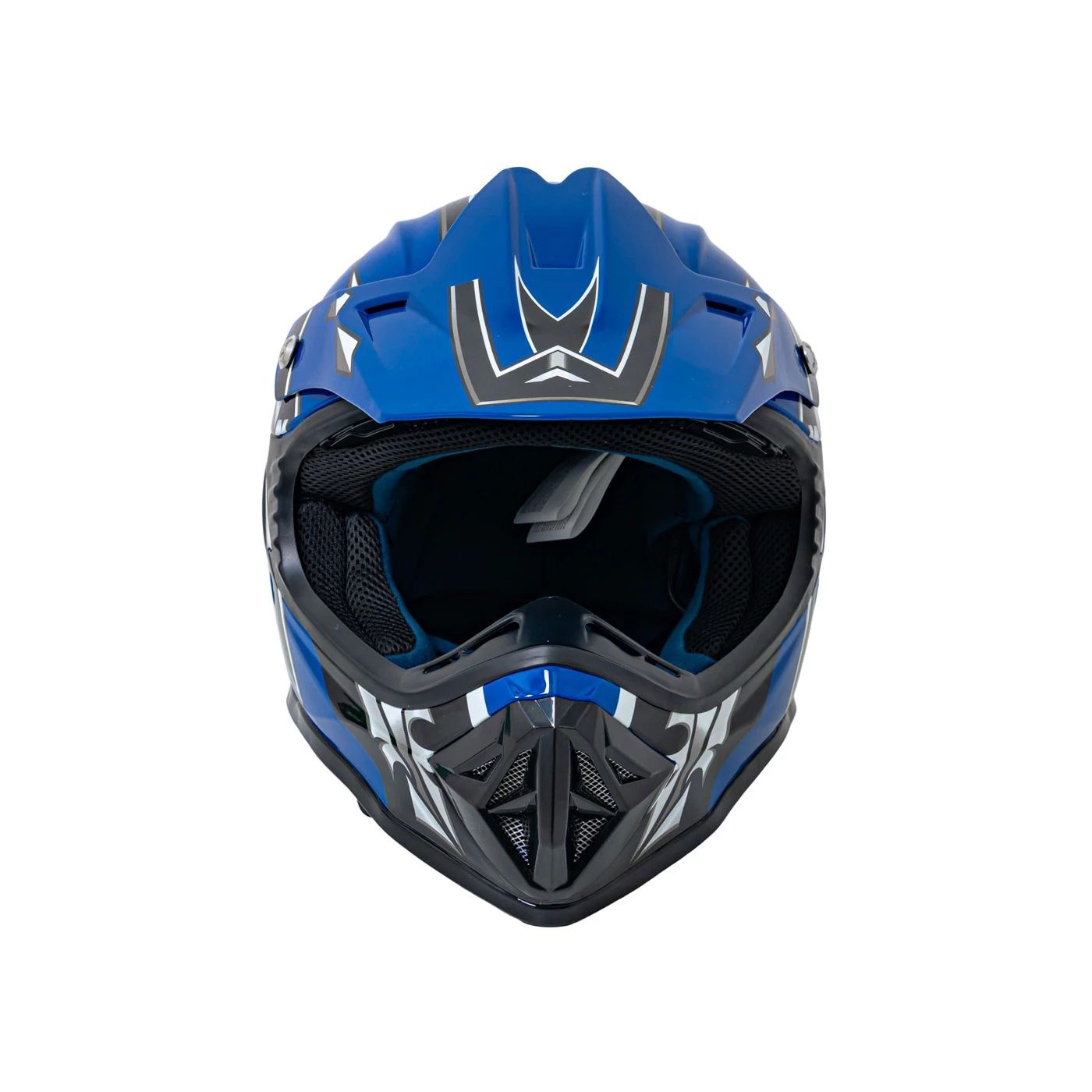 Kask Motocyklowy Enduro Niebieski L