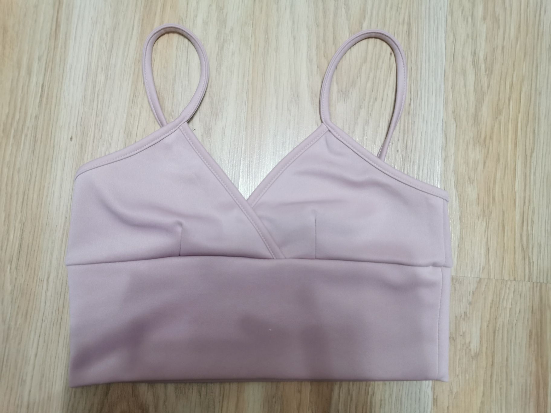 Crop Top Boohoo rozmiar s pudrowy róż