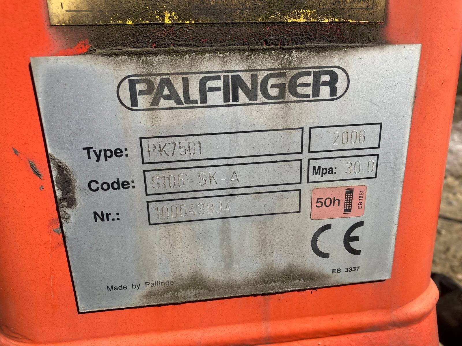 Grua palfinger pk 7501