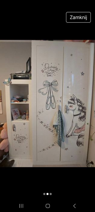 Meble do pokoju dziewczynka jednorożec baletki