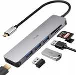 HUB USB TYP C 3XUSB hdmi czytnik kart SD I TF USB 3.0