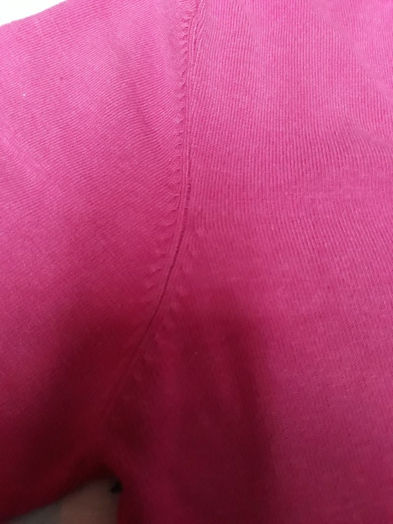 Różowy cienki sweterek /bluzka  z wiskozy rozm. 10/38