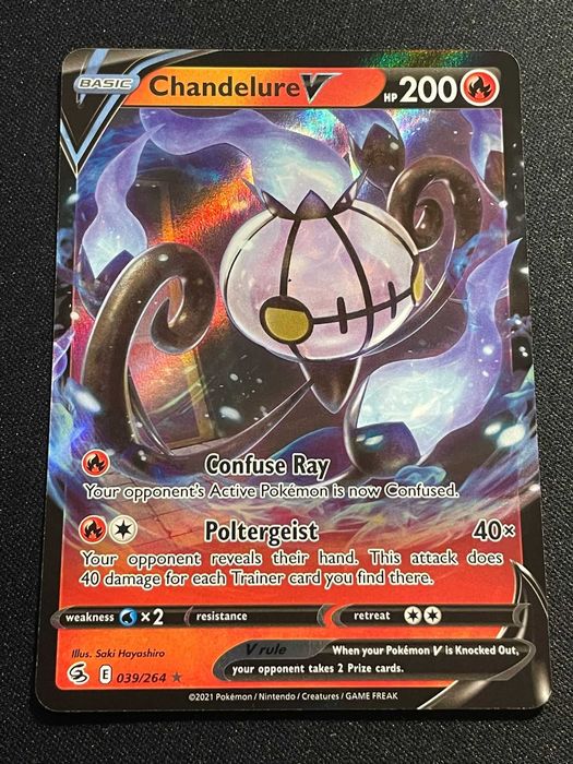 Carta Pokémon Chandelure V 39/264 Fusion Strike