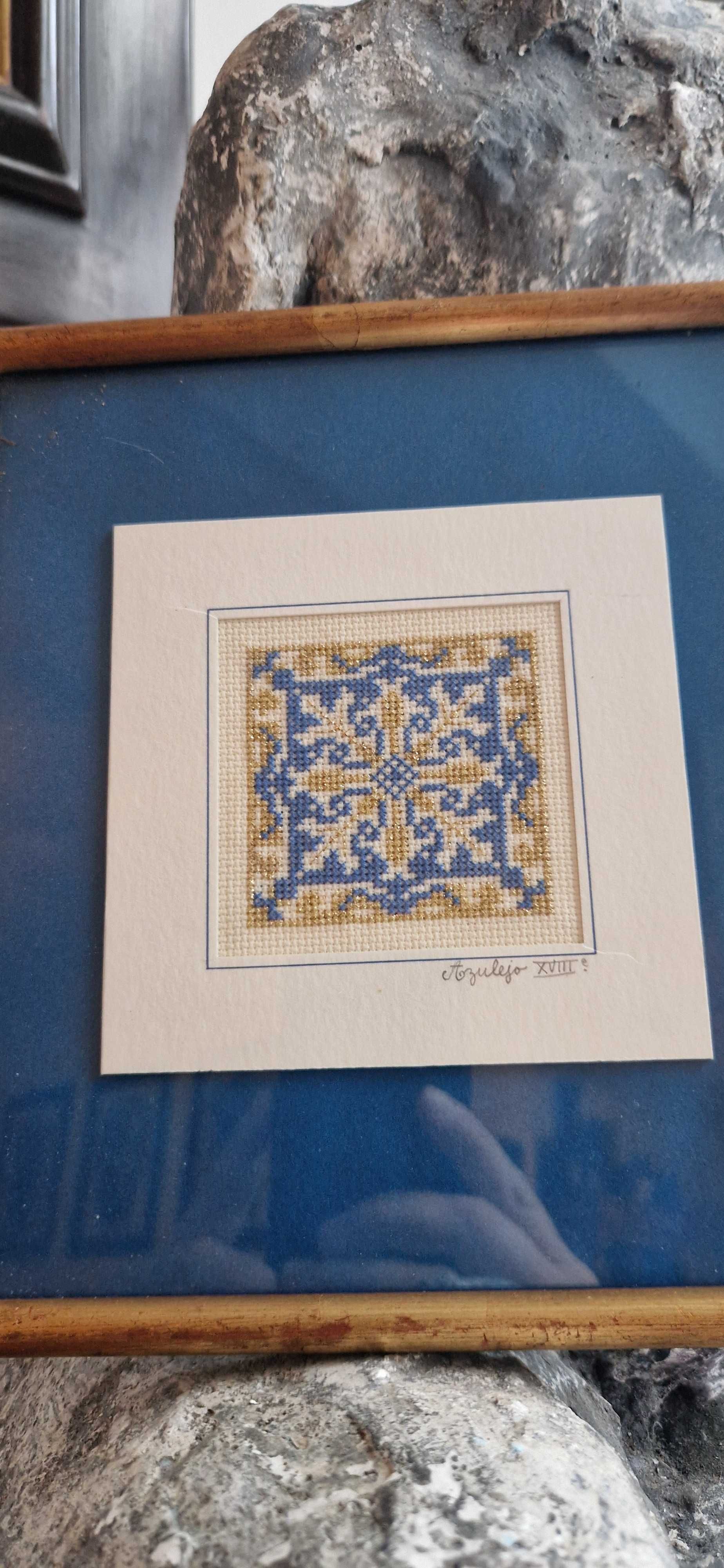 Haft mandala antyk dekor Azulejo XVIII PORTUGALIA