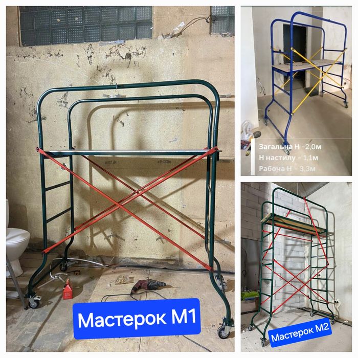 Міні-підмостки Мастерок М1, М2, М3 кельня(МОБІ,вишка - тура,леса)