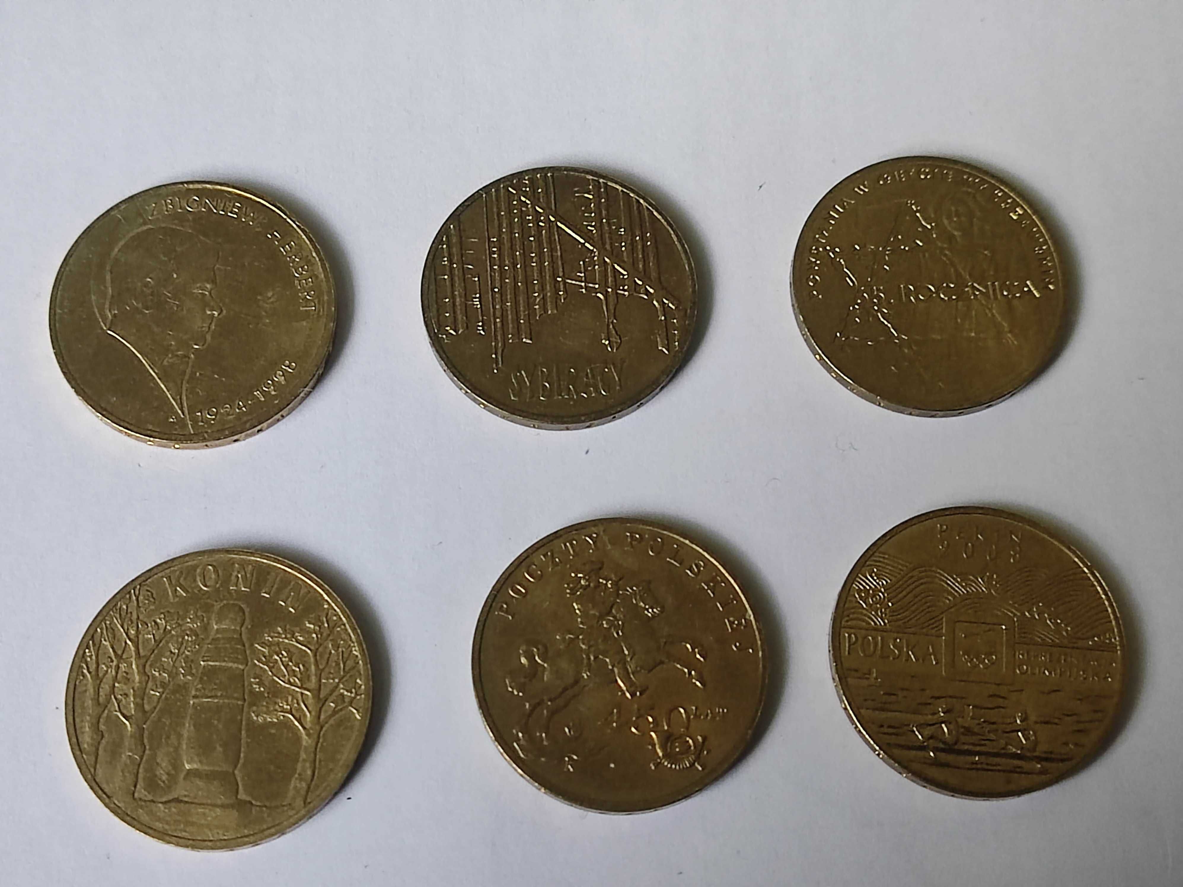 6 monet 2 zł każda inna z 2008 roku - cena za komplet