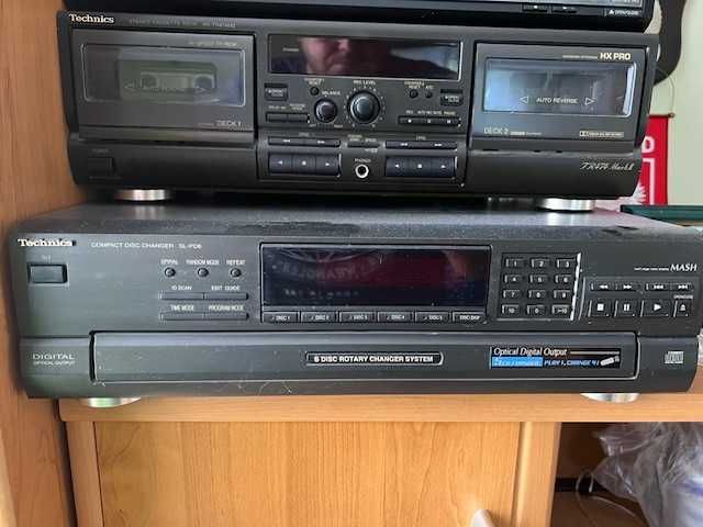 Technics wieża: Wzmacniacz SA‑DX930, CD SL-PD8, Magnetofon RS-TR474M2