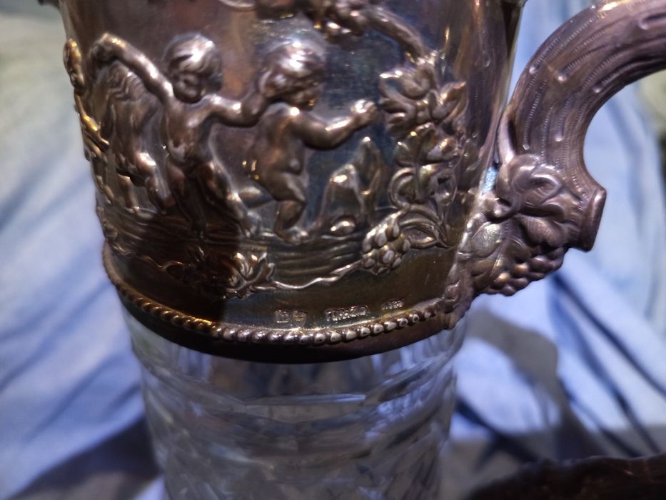 Jarro topázio prata / casquinha e cristal.