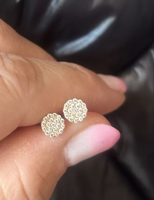 Złote kolczyki wkrętki próba 585