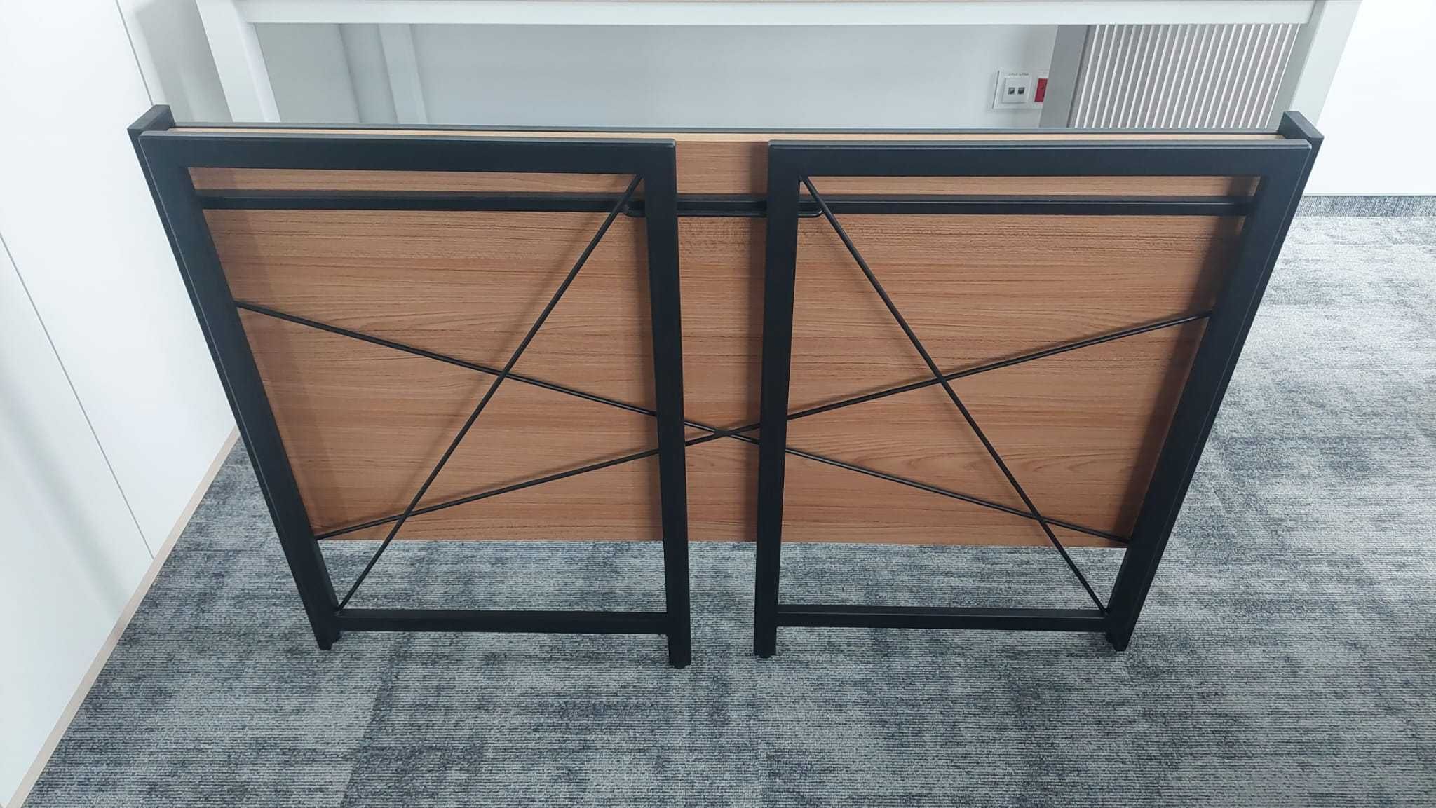 SKŁADANE Biurko w stylu Loftowym 110 cm 110x75x55 METALOWY STELAŻ