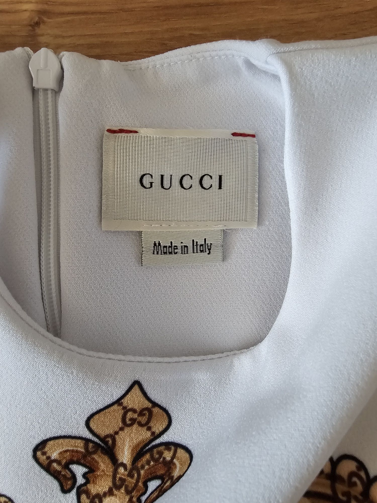 Sukienka letnia biała dla dziewczynki Gucci roz.92-98